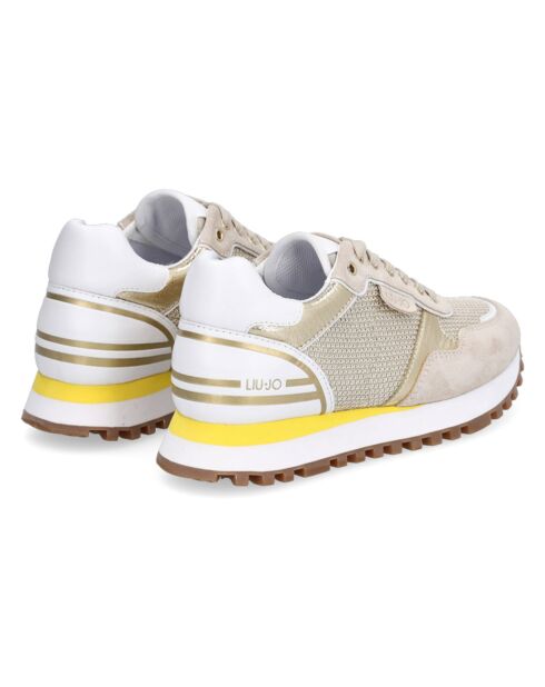 Sneakers en Cuir Agathe beiges