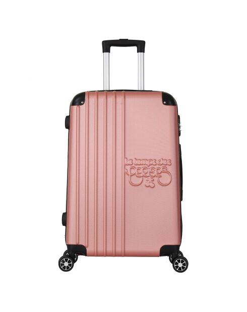 Valise Cabine 4 roues doubles Victoria 55 cm rose doré