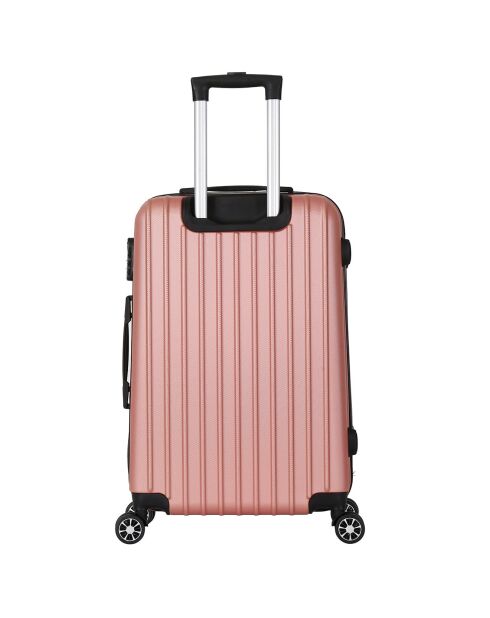 Valise Cabine 4 roues doubles Victoria 55 cm rose doré