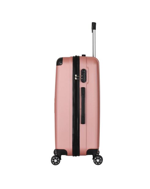Valise Cabine 4 roues doubles Victoria 55 cm rose doré