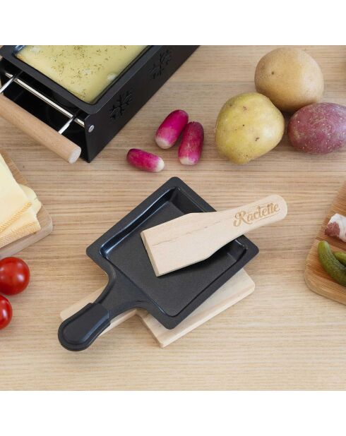 4 espátulas de madera para raclette