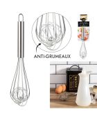 Fouet avec boule anti grumeaux gris