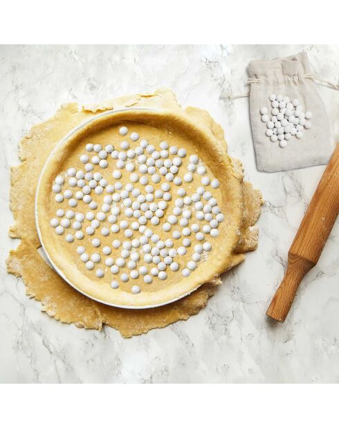 Billes de cuisson en argile blanches