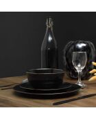 2 Assiettes dessert liseré noir/doré - D.20.2 cm