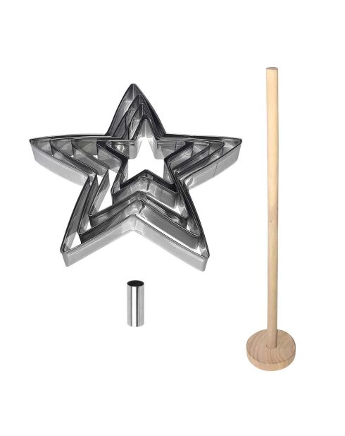 Coffret dessert sapin de noel inox/bois