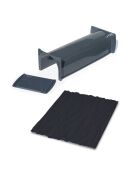 Coffret moule à buche et plaque gris/noir