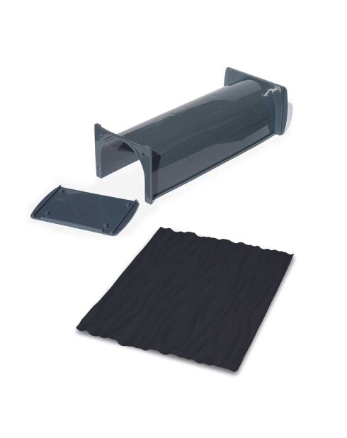 Coffret moule à buche et plaque gris/noir