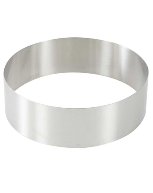 3 Cercles pâtissier argentés - 10x4.5 cm