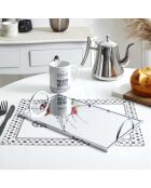 Plateau de service miroir inox - 35x5x20 cm