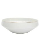 Saladier en porcelaine liseré blanc - 25x8.8x25 cm