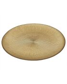 6 Assiettes plates dorées - D.27 cm