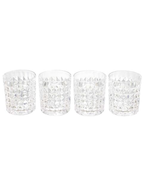Coffret 4 verres à Whisky transparent