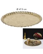 Plateau décoratif  doré - D.47.5 cm
