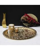 Plateau décoratif  doré - D.47.5 cm
