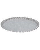 Plateau décoratif argenté - D.47.5 cm
