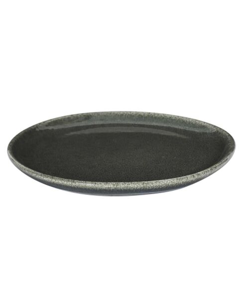4 Assiettes Black forest noires - D.20.7x1.9 cm