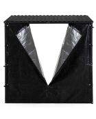 Abri-bûches 3 stères avec housse de protection zippable noir - 185x70/90x170/185 cm