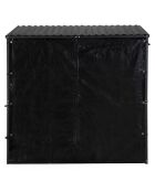 Abri-bûches 3 stères avec housse de protection zippable noir - 185x70/90x170/185 cm