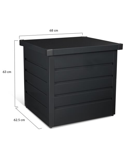 Caja de almacenamiento exterior de acero galvanizado 200L gris antracita - 68x62.5x63 cm