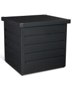Caja de almacenamiento exterior de acero galvanizado 200L gris antracita - 68x62.5x63 cm