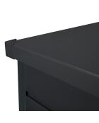 Caja de almacenamiento exterior de acero galvanizado 200L gris antracita - 68x62.5x63 cm