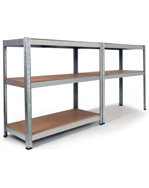 Estante de acero de 5 niveles para cargas pesadas negro - 180x90x40 cm