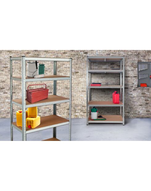 Estante de acero de 5 niveles para cargas pesadas negro - 180x90x40 cm