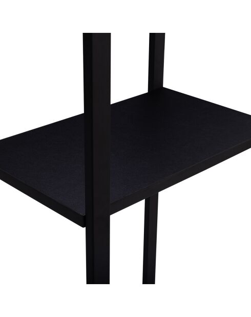 Estante vertical para troncos con estantes negros - 45x30x170 cm