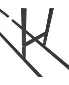 Serre bûches extensible sur pieds grande capacité noire - 95x60/120x24 cm