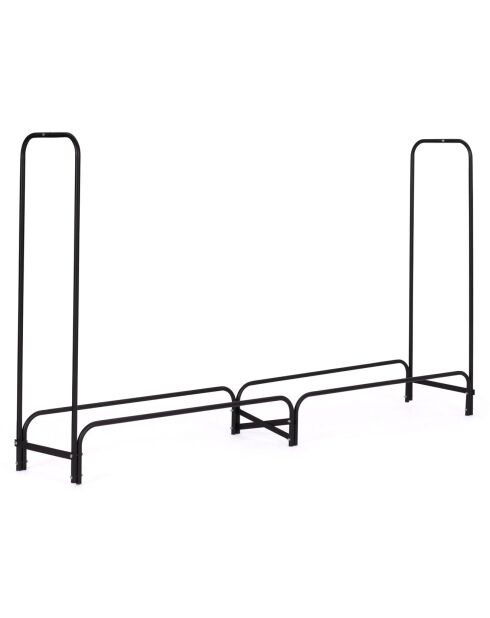 Serre bûches sur pieds grande capacité avec housse noire - 200x34x115 cm