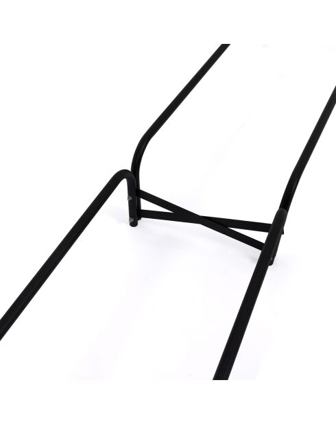 Serre bûches sur pieds grande capacité avec housse noire - 200x34x115 cm