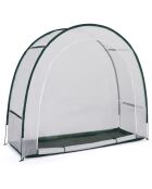 Serre d'hivernage demi-lune spéciale terrasse blanc transparent/vert - 200x80x170 cm