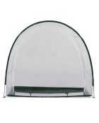 Serre d'hivernage demi-lune spéciale terrasse blanc transparent/vert - 200x80x170 cm