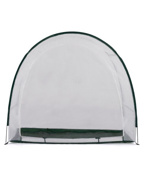 Serre d'hivernage demi-lune spéciale terrasse blanc transparent/vert - 200x80x170 cm