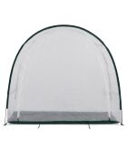 Serre d'hivernage demi-lune spéciale terrasse blanc transparent/vert - 200x80x170 cm