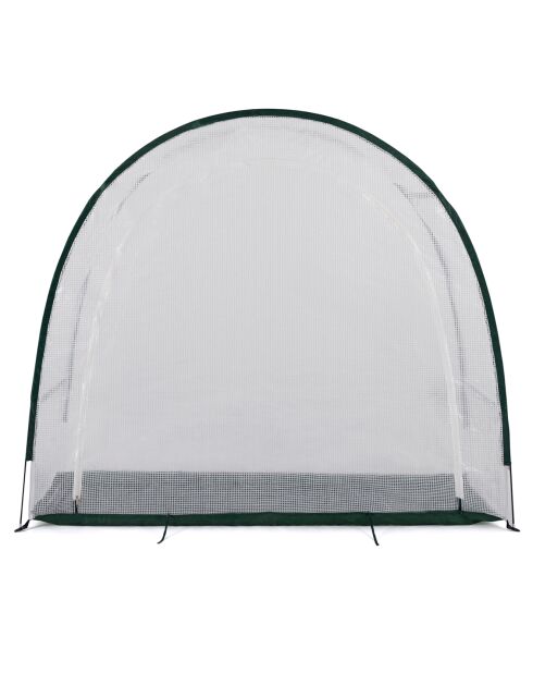 Serre d'hivernage demi-lune spéciale terrasse blanc transparent/vert - 200x80x170 cm