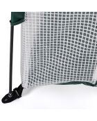 Serre d'hivernage demi-lune spéciale terrasse blanc transparent/vert - 200x80x170 cm