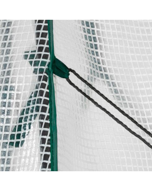 Serre d'hivernage Teepee blanc transparent/vert - 140x140x160 cm
