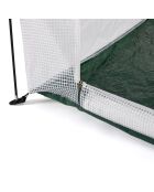 Serre d'hivernage demi-lune spéciale terrasse blanc transparent/vert - 200x80x170 cm
