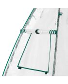 Serre d'hivernage Teepee blanc transparent/vert - 140x140x160 cm