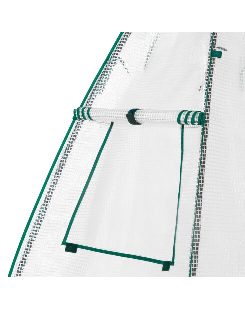 Serre d'hivernage Teepee blanc transparent/vert - 140x140x160 cm