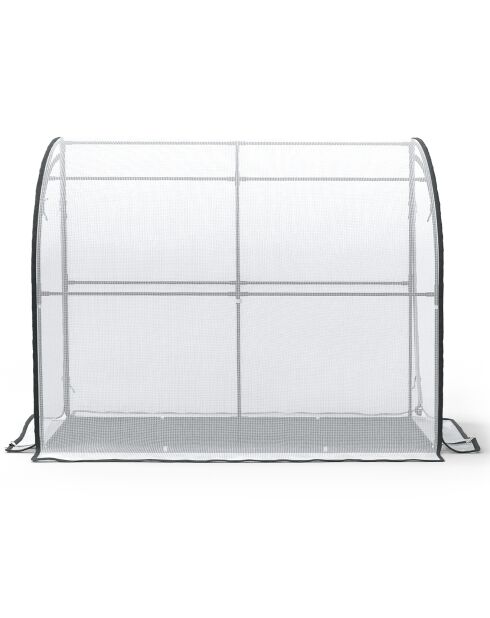 Serre d'hivernale murale à adosser blanc transparent/vert - 200x80x160 cm