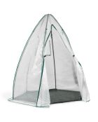 Serre d'hivernage Teepee blanc transparent/vert - 140x140x160 cm