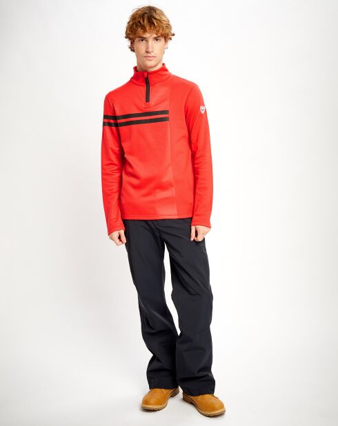 Première couche 1/2 zip Resort rouge