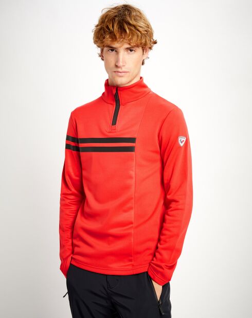 Première couche 1/2 zip Resort rouge