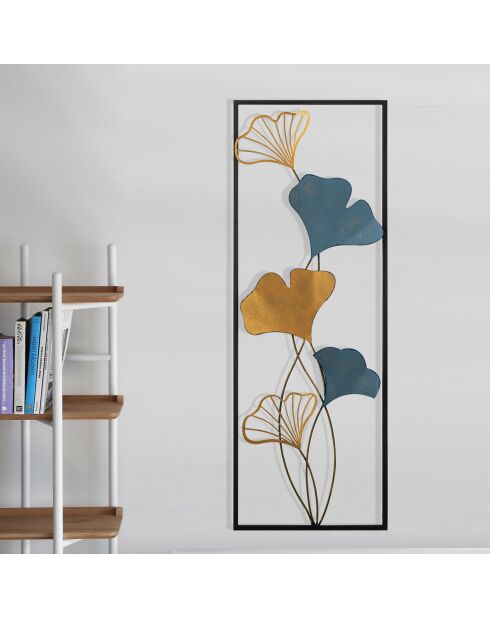 Décoration murale Feuilles multicolore - 32x5x90cm