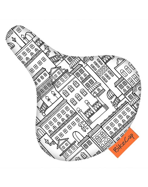 Housse de selle de vélo La Ville grise