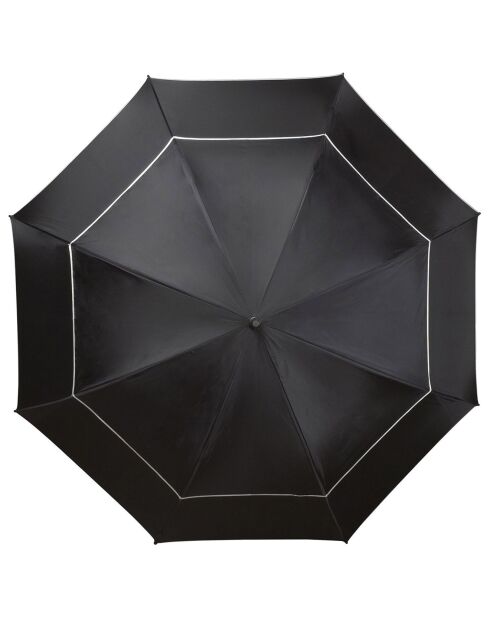 Parapluie tempête aérodynamique et réfléchissant noir