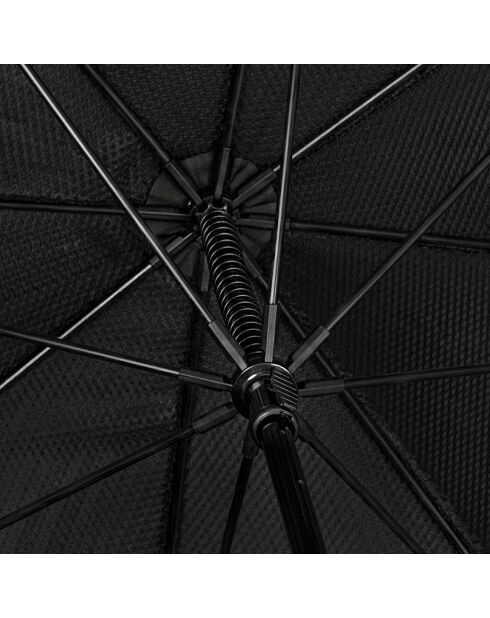 Parapluie tempête aérodynamique et réfléchissant noir