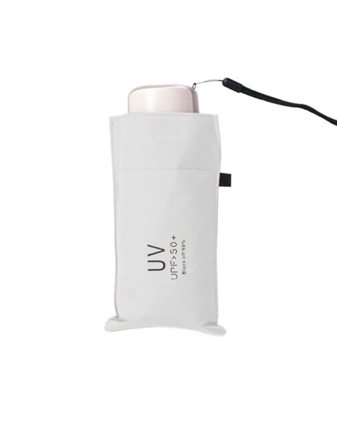 Parapluie pliant ultra compact protection UV silver